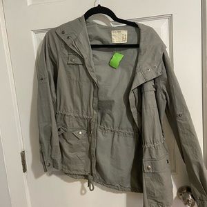 Grey fall/winter trench coat